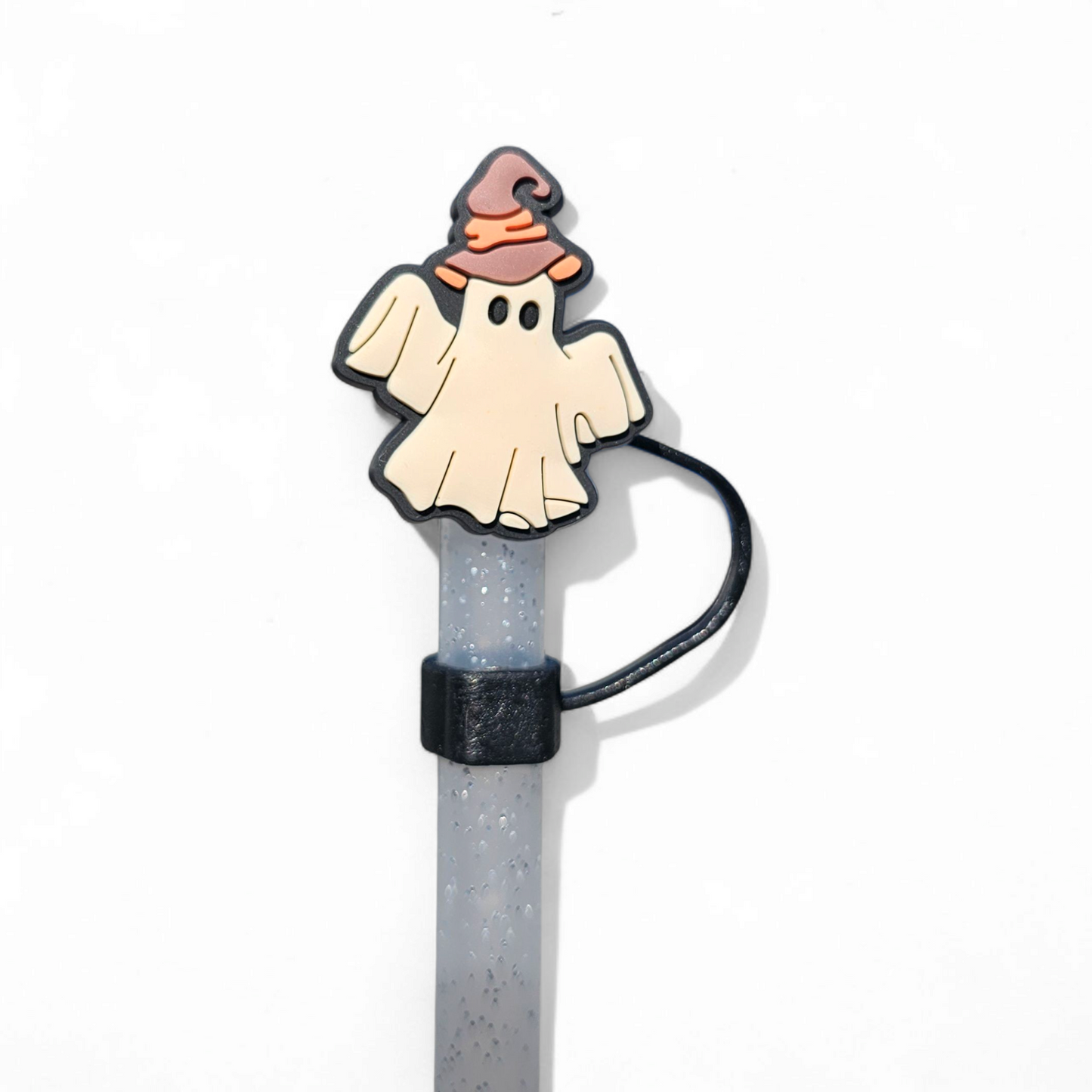 Neutral Halloween Silicone 10mm Straw Toppers