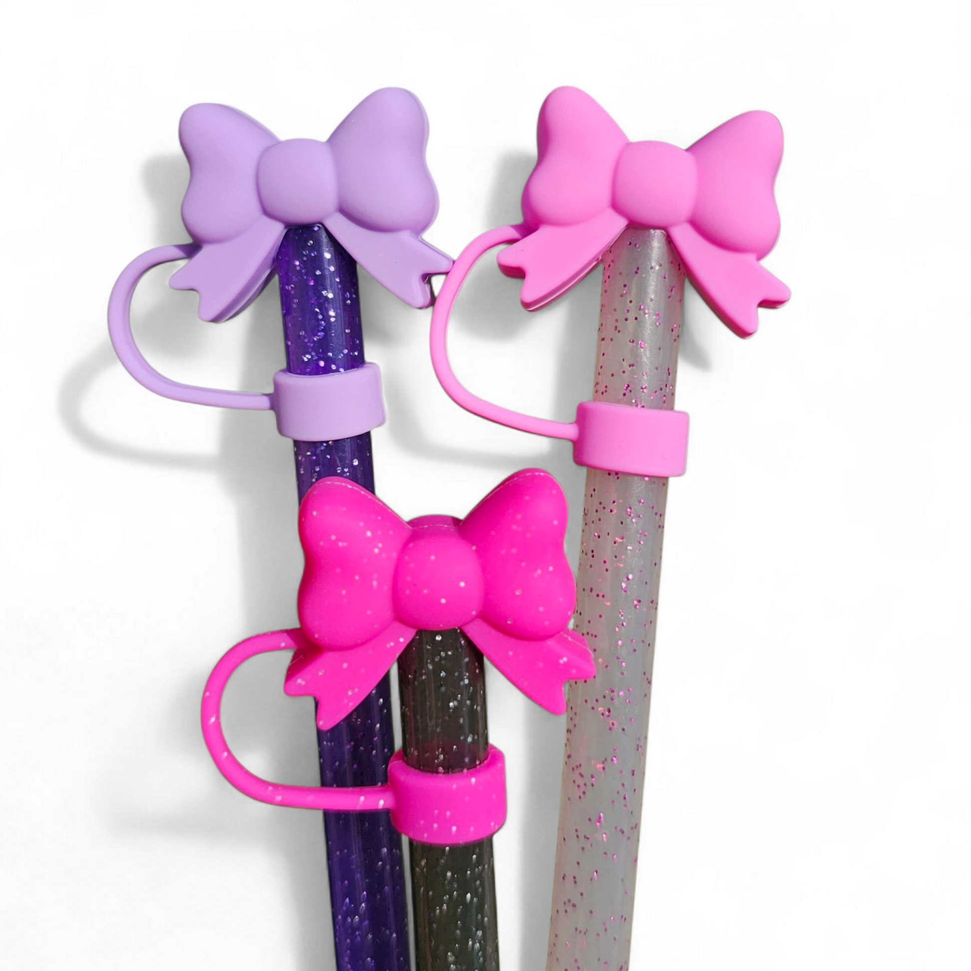 Bow Silicone 3D 10mm Straw Topper by Southern Creative Glamour 