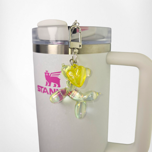 Balloon Dog Charm - Iridescent Yellow