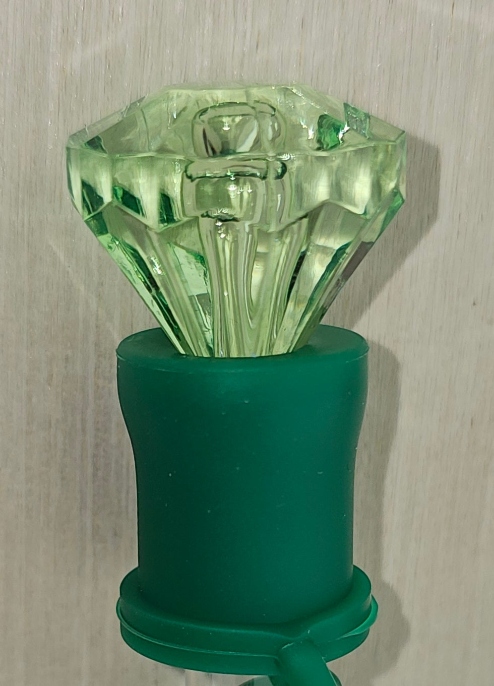 Elphaba Green Diamond 3D Silicone straw topper  - straw cover  - straw cap. 