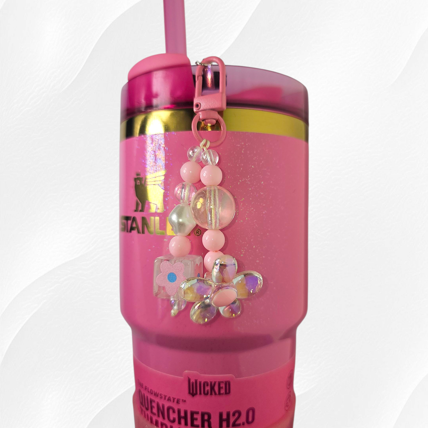 Daisy Beaded Tumbler Charms