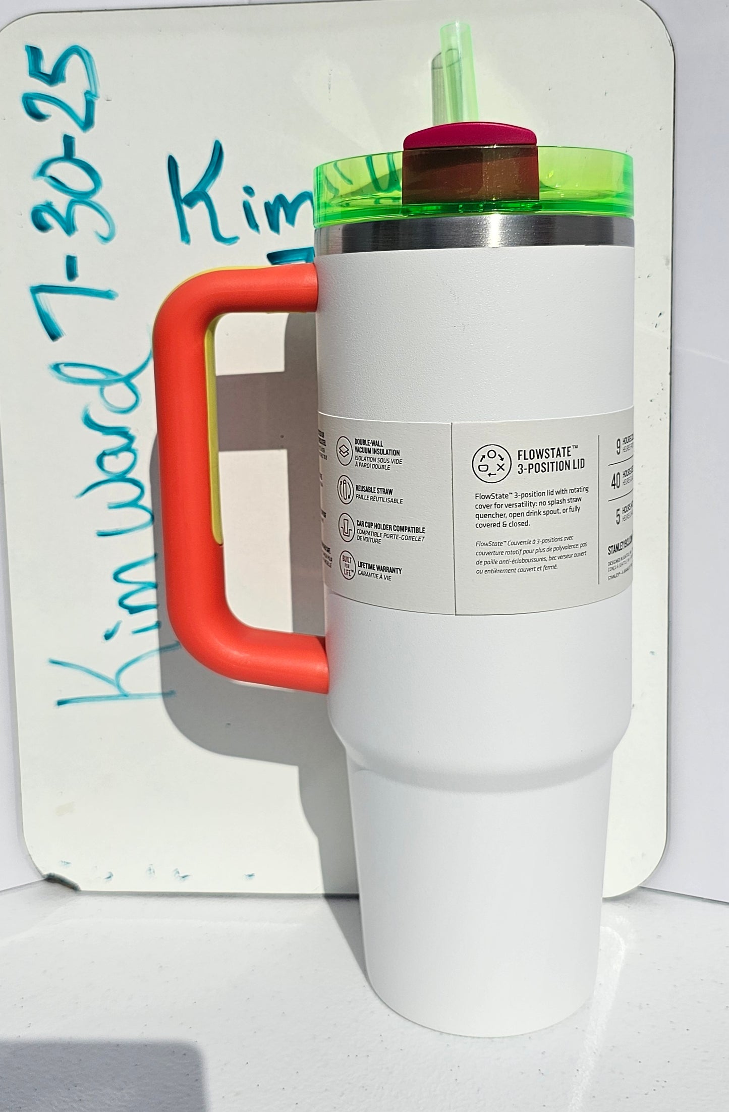 Stanley 30oz Quencher Tumbler - White Neon
