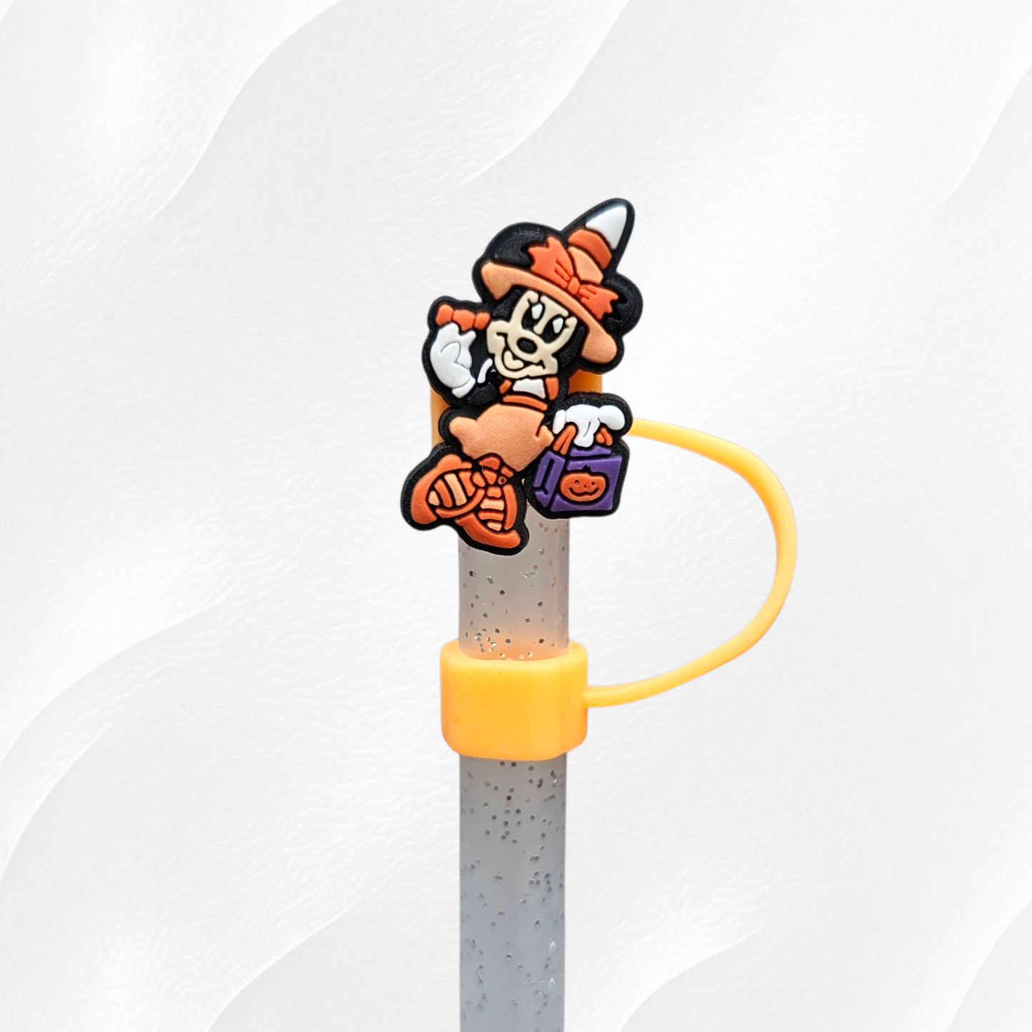 Mouse Halloween 10mm Silicone Straw Toppers