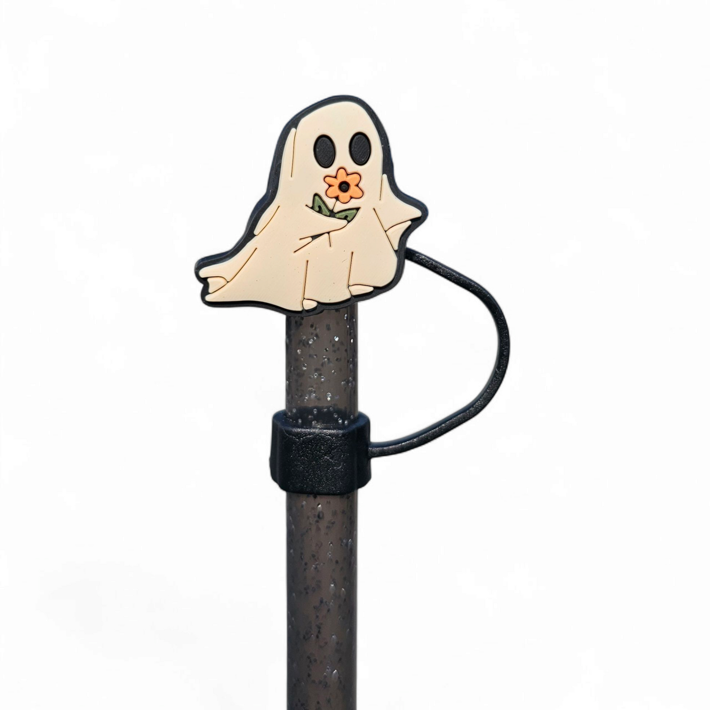 Neutral Halloween Silicone 10mm Straw Toppers