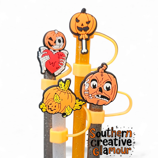 Halloween Silicone 10mm Straw Topper by Southern Creative Glamour 