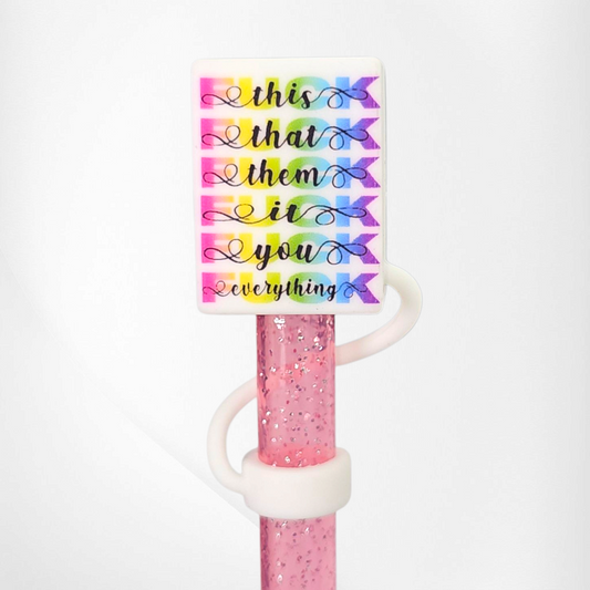 Spicy F Bomb 3D Silicone Straw Topper
