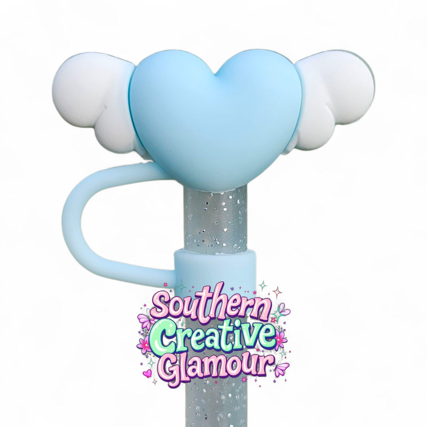 Love Wings 3D 10mm Straw Toppers