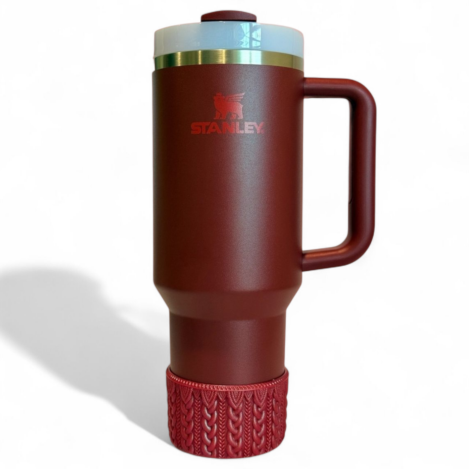 Vintage Red Macrame Tumbler Boot - fits 20-40oz on 40oz Stanley 
