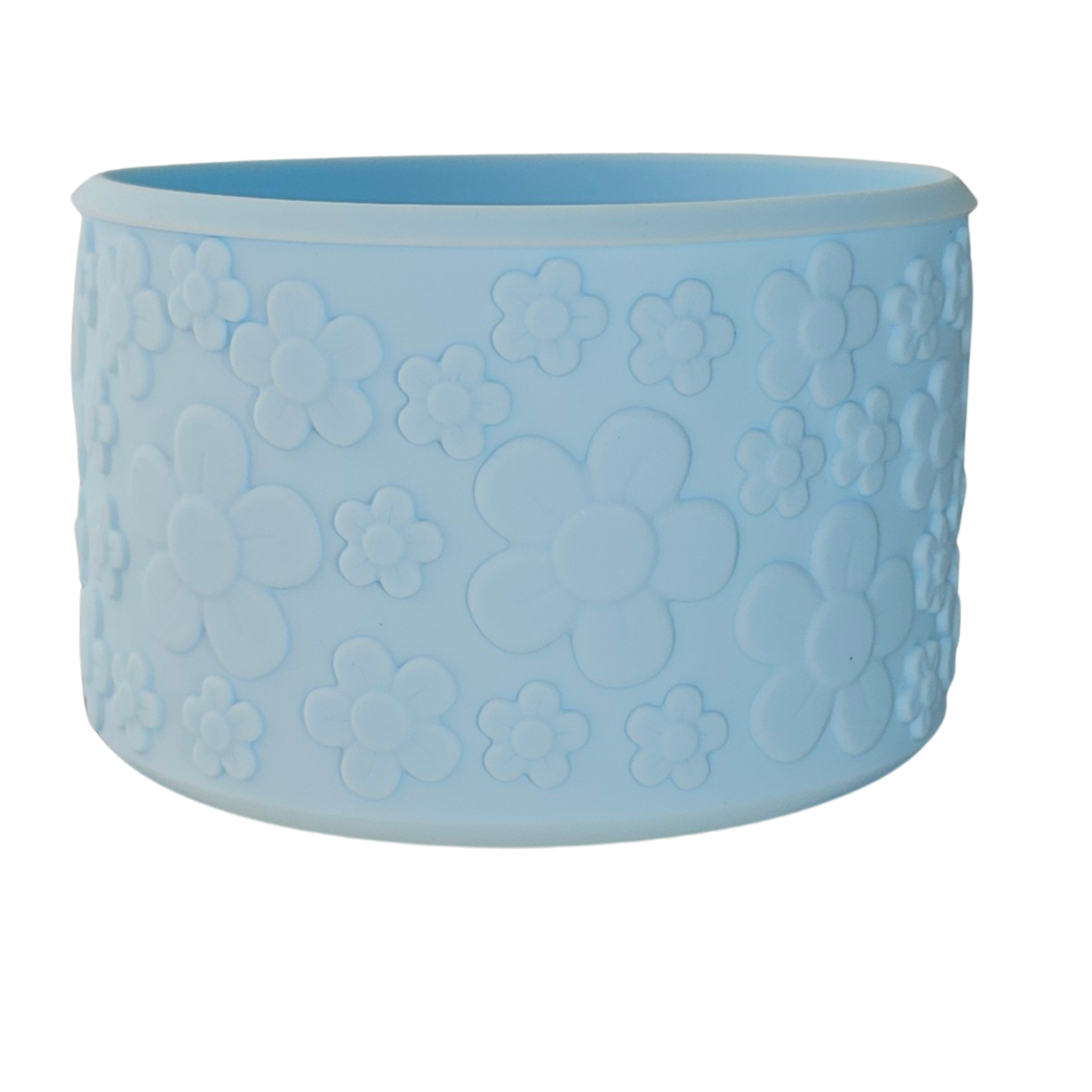 Flower Textured Tumbler Silicone Boot - Spring Blue