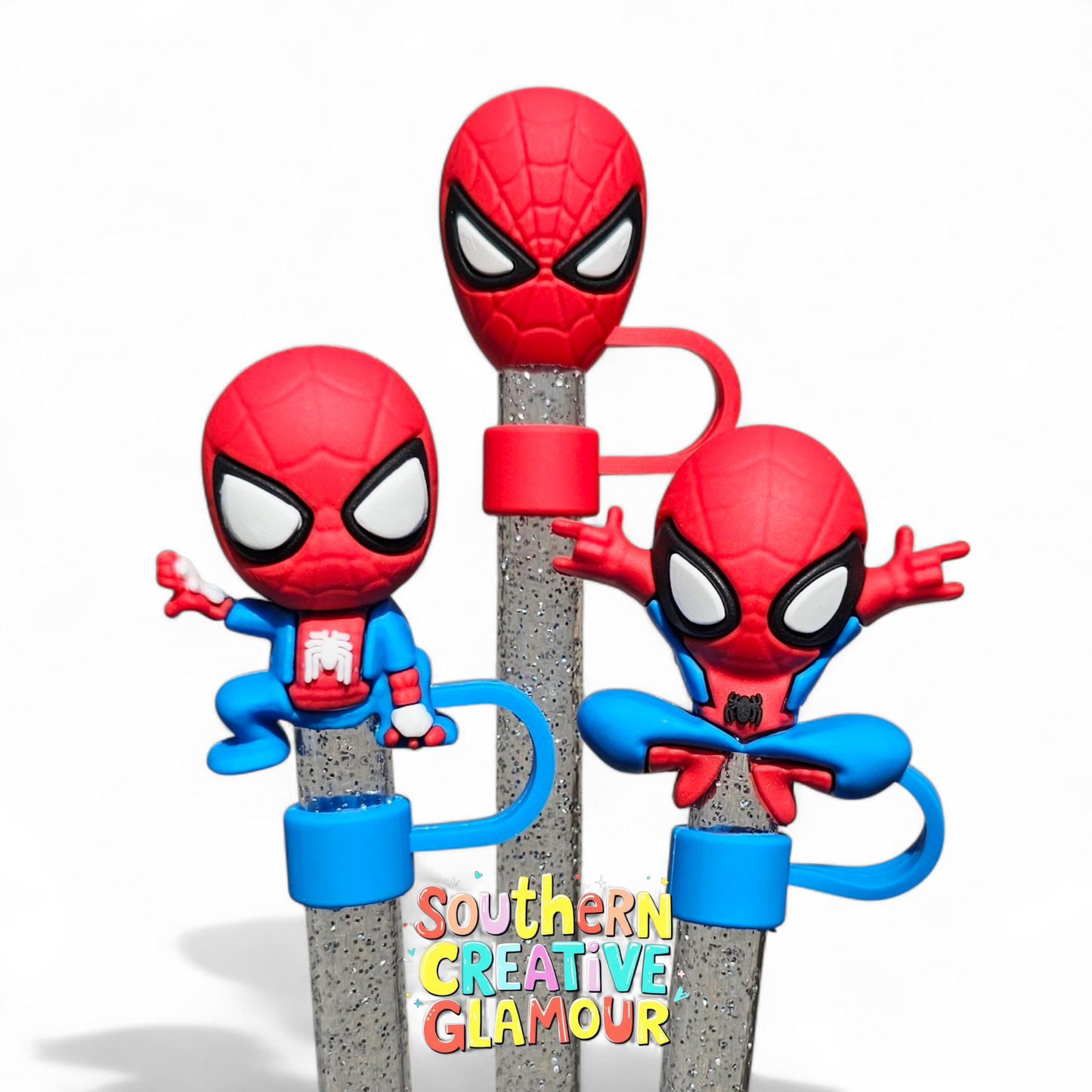 Spidey Man 10mm Straw Toppers