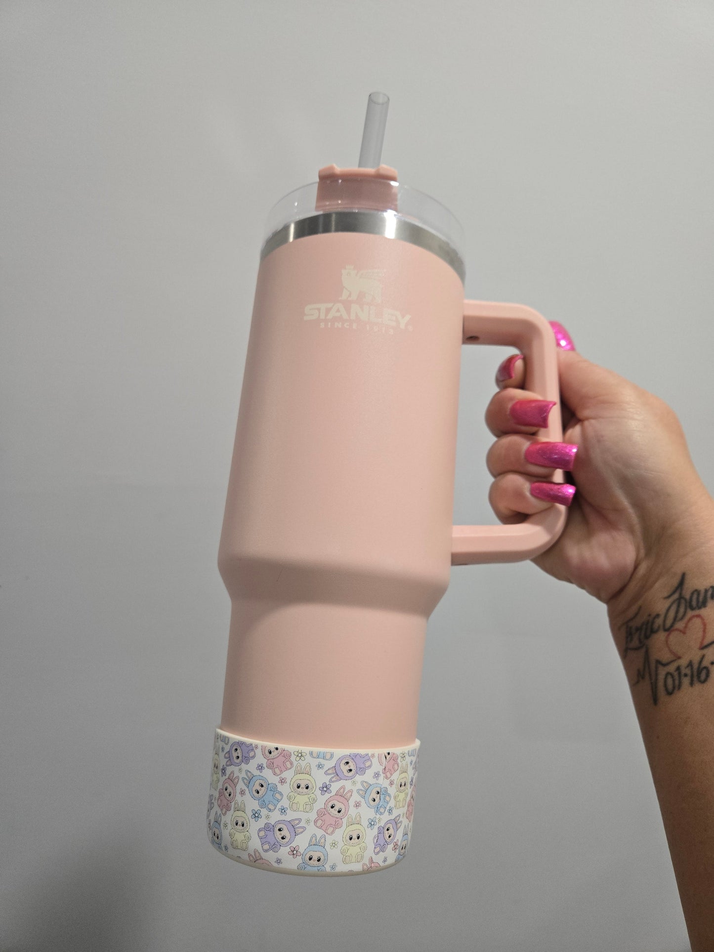 Pastel Labubu inspired Silicone Tumbler Boot