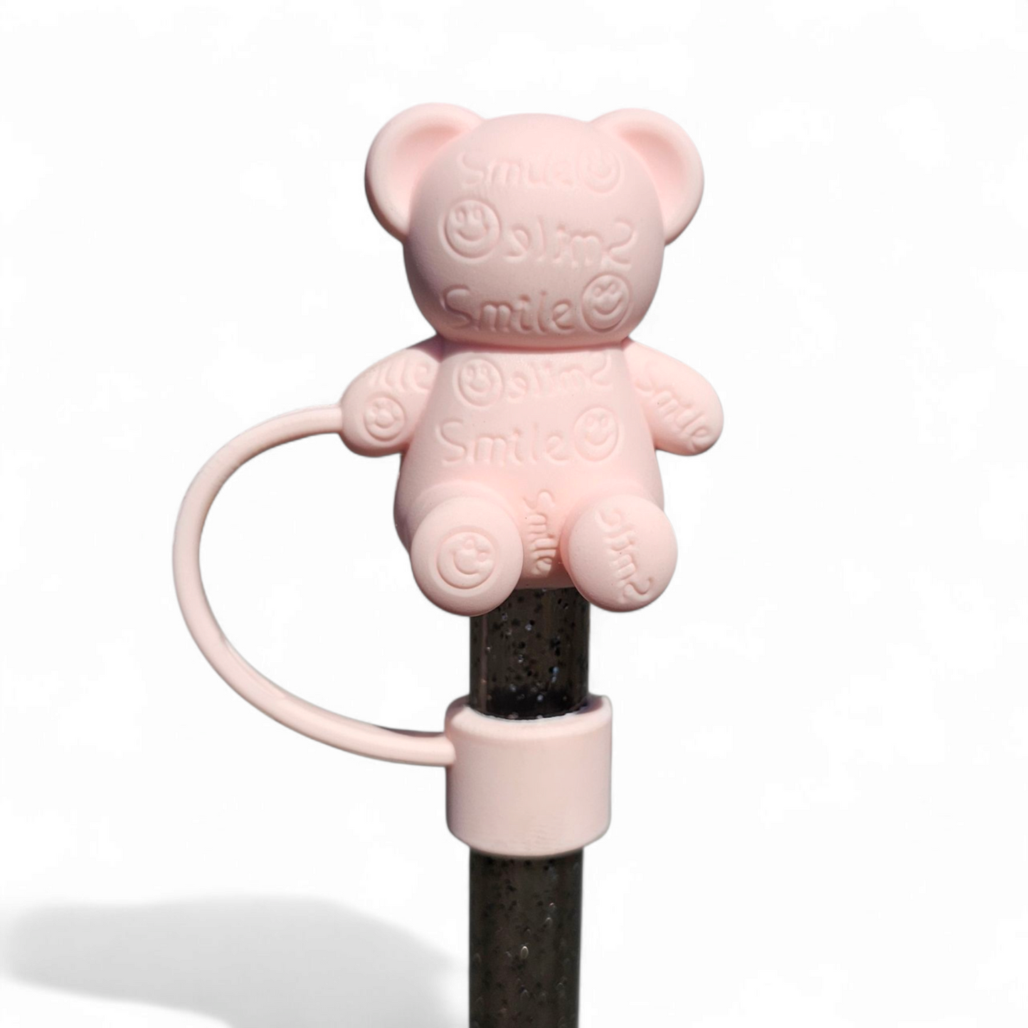 Cute Teddy Bear 3D 10mm Straw Toppers