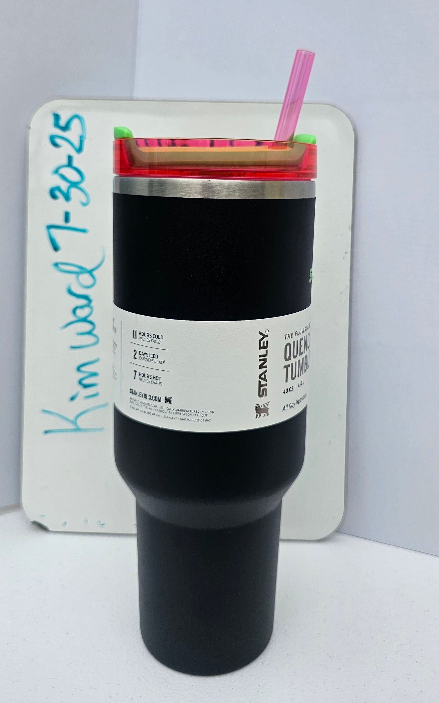Stanley 40oz Quencher Tumbler - Black Neon