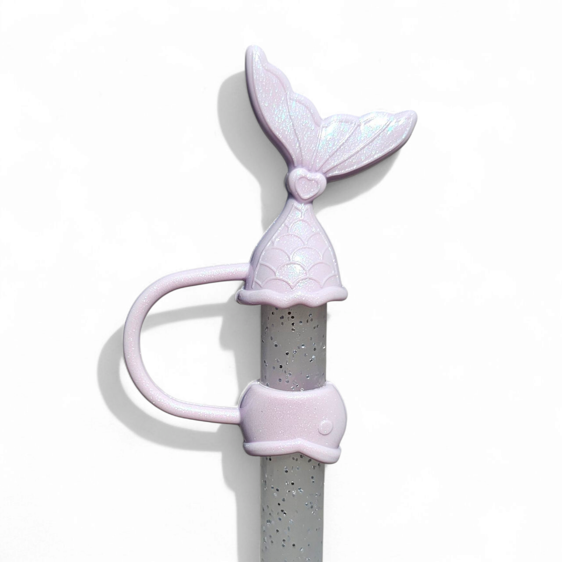 Aster Shimmer Mermaid Tail 3D Silicone 10mm Straw Topper 