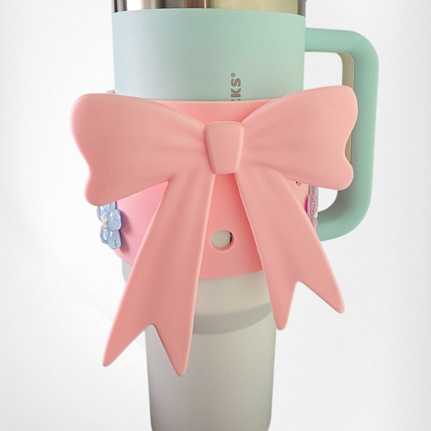 Ballerina Pink Jumbo Princess Bow Cup Silicone Sleeve