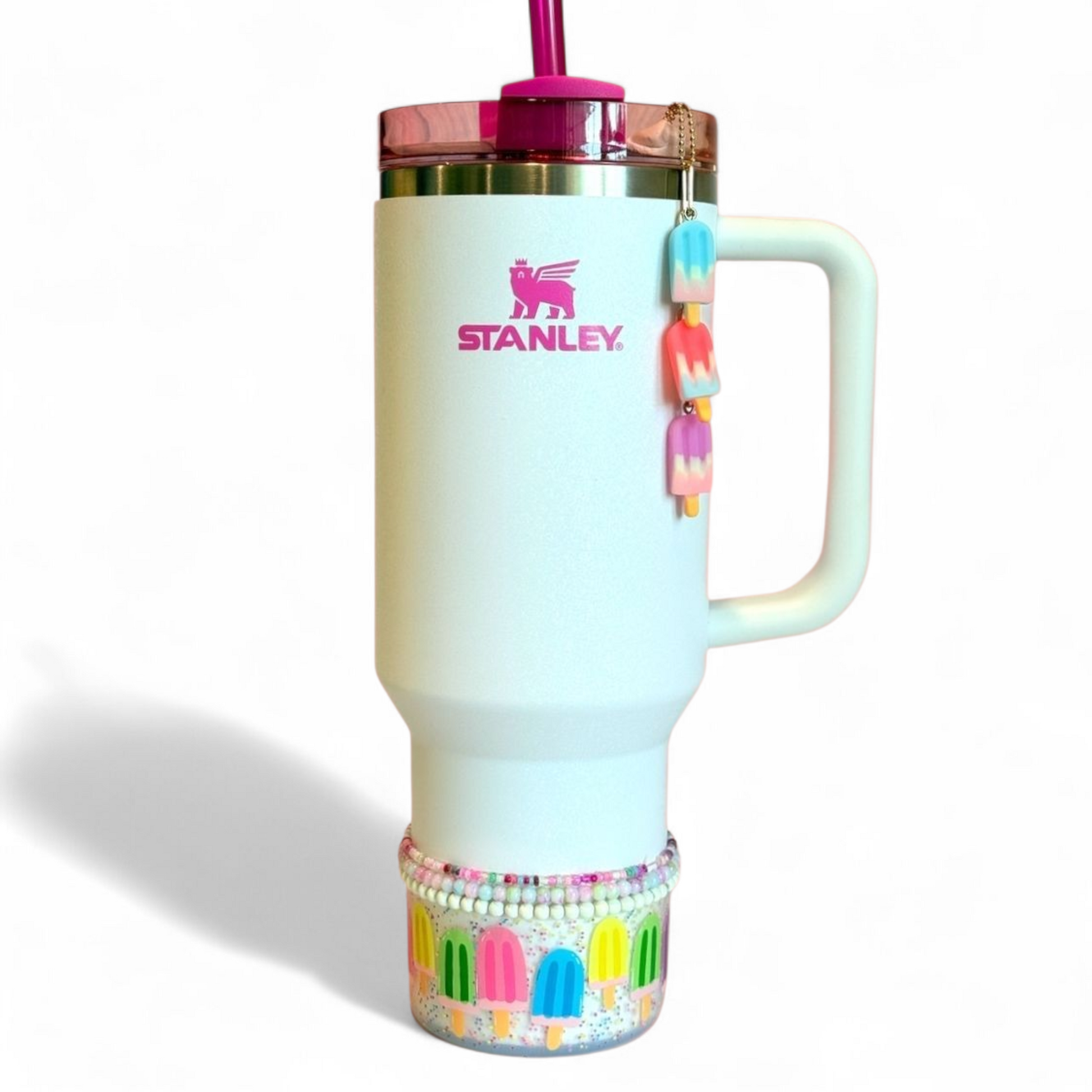 Popsicle Charm - Tumbler Handle Charm on 40oz Stanley Tumbler 