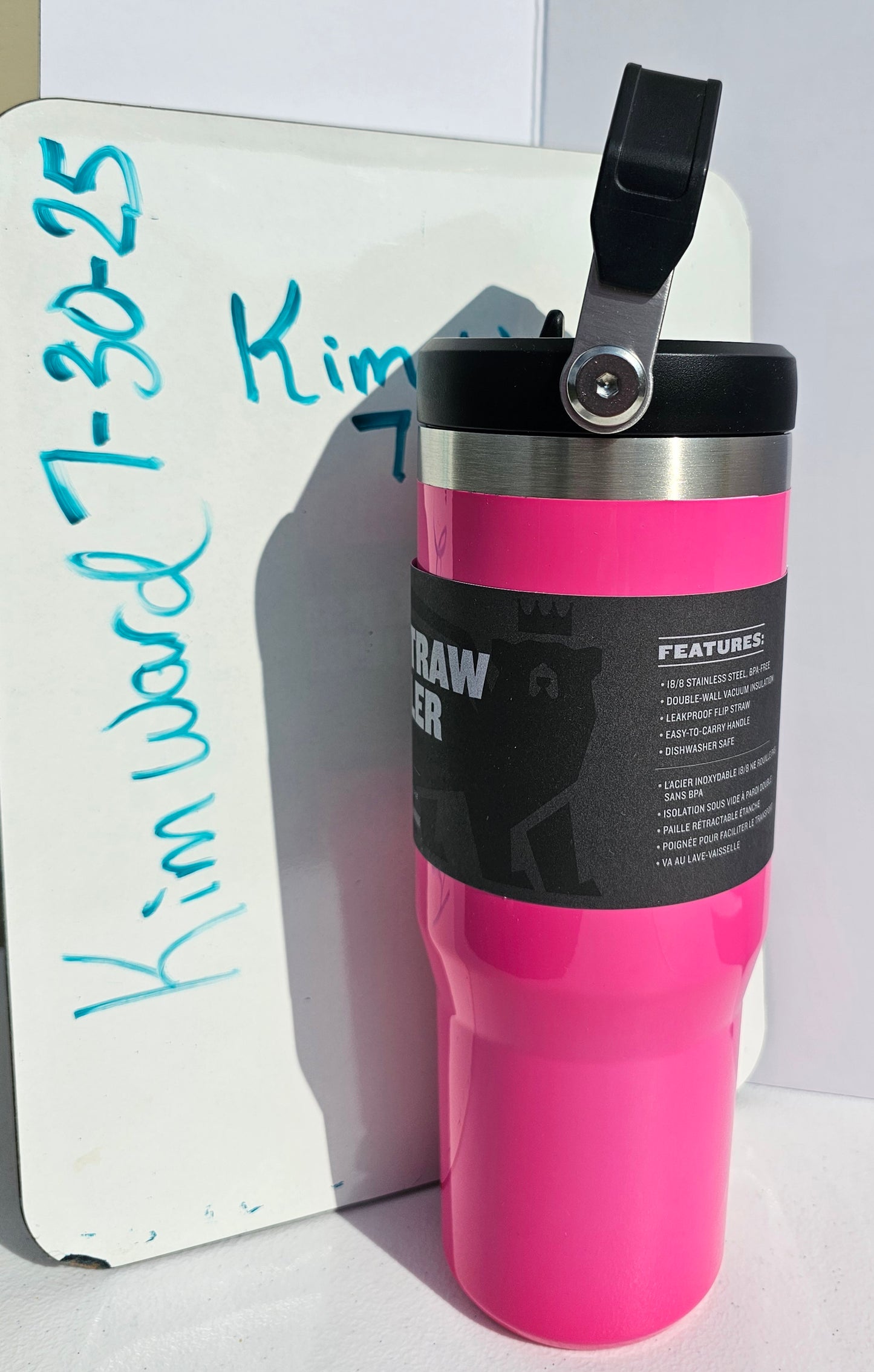 Stanley 30oz Flip Straw - Neon Pink