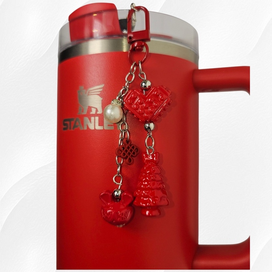 Red Christmas Tumbler Charms