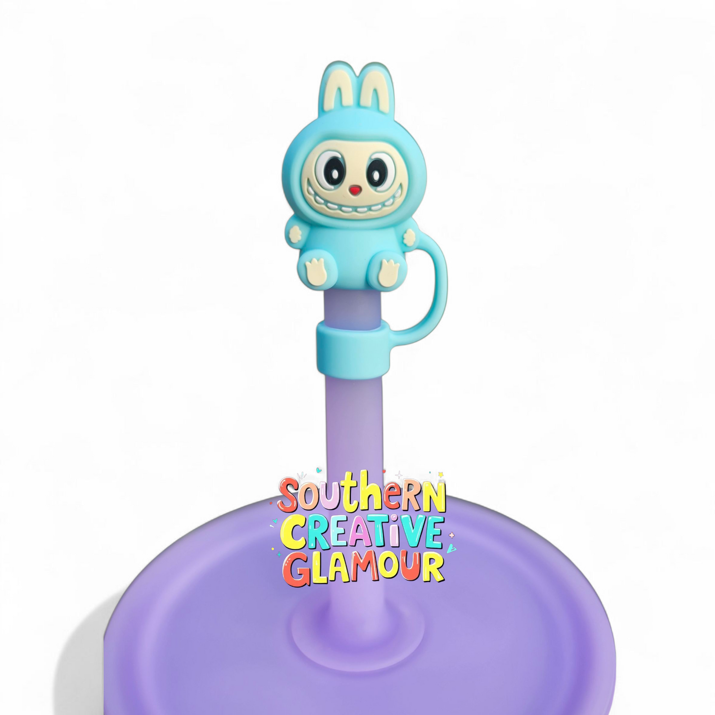 Labubu Inspired 3D Silicone 10mm Straw Topper - Bundle