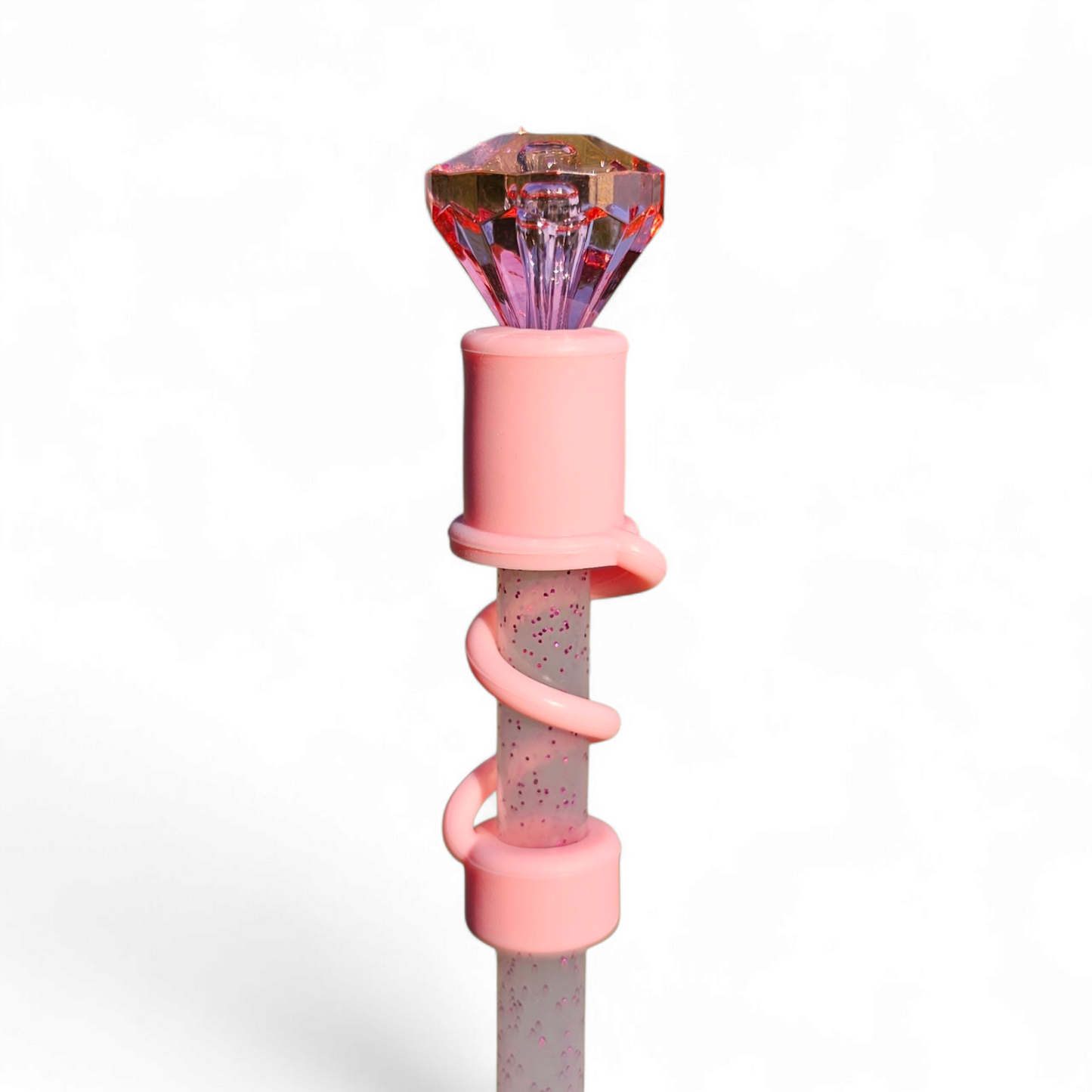 Bubblegum Pink 3D Silicone Straw Topper