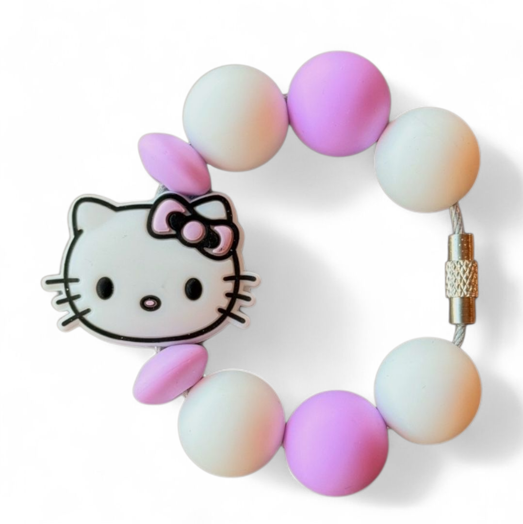 Purple Cute Hello Kitty Bracelets - Tumbler Handle Charm