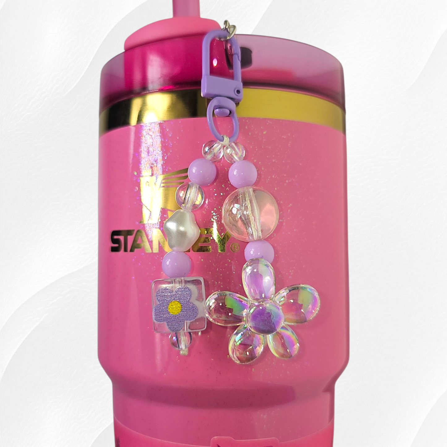 Daisy Beaded Tumbler Charms