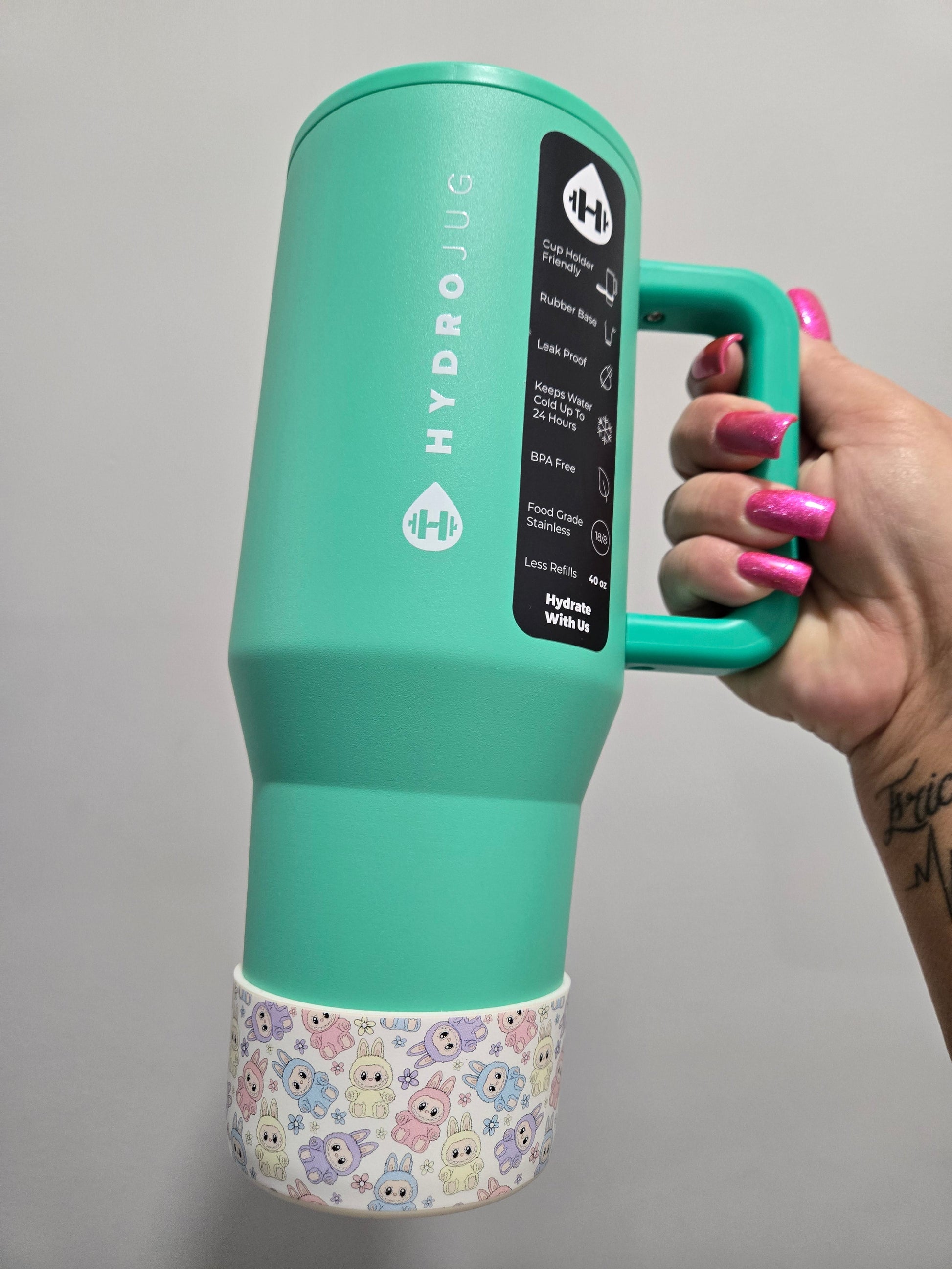 Pastel Labubu inspired Silicone Tumbler Boot 