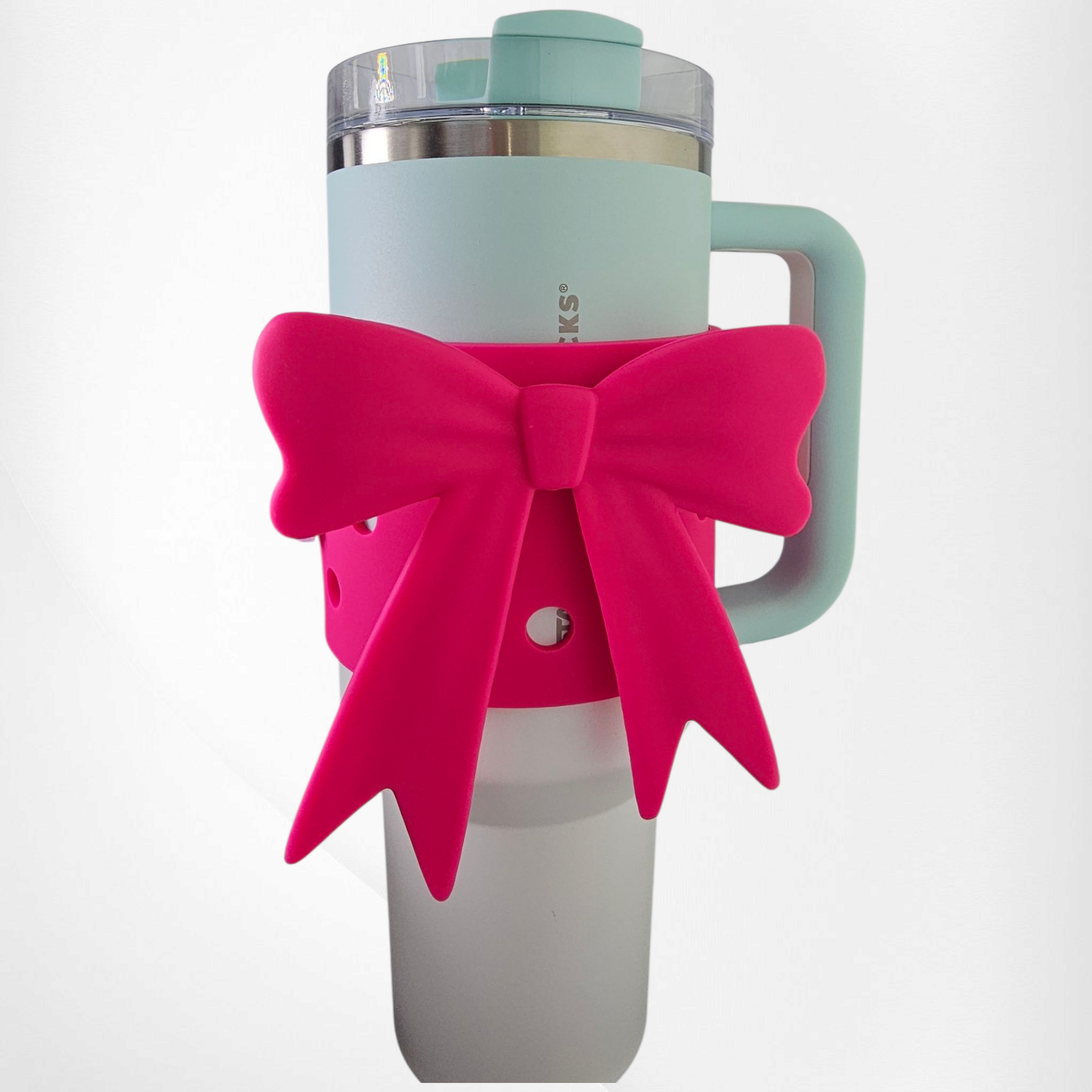 Barbie Pink Jumbo Princess Bow Cup Silicone Sleeve. 