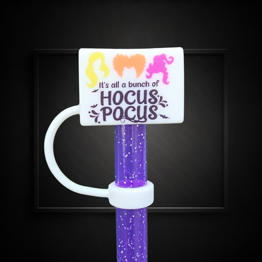 Hocus Pocus Halloween 3D Silicone Straw Topper 