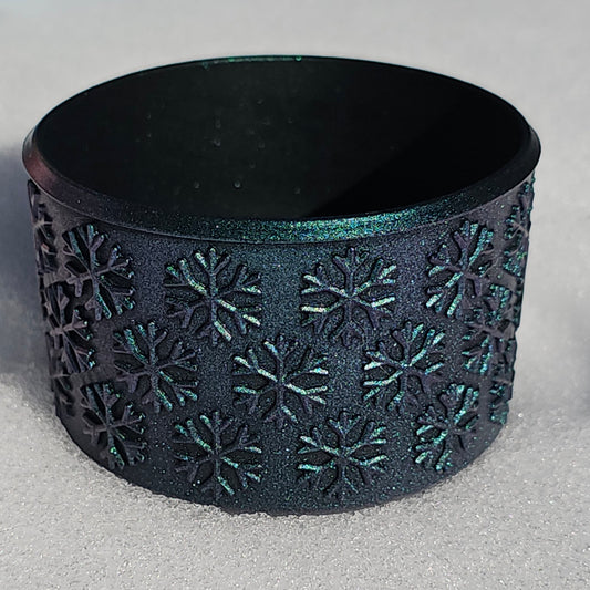 Green Chroma Shimmer Snowflake Textured Tumbler Silicone Boot