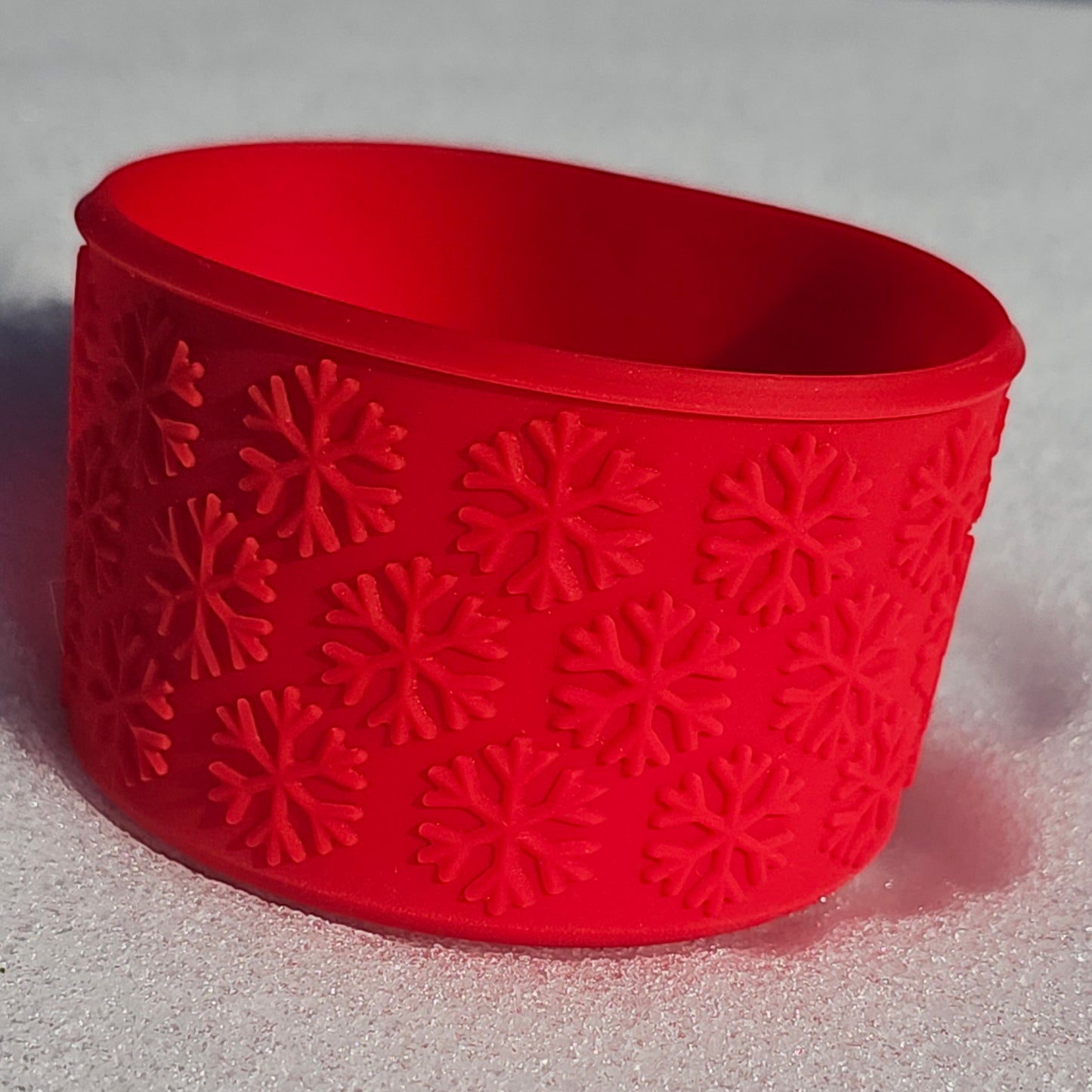 Red Snowflake Textured Tumbler Silicone Boot