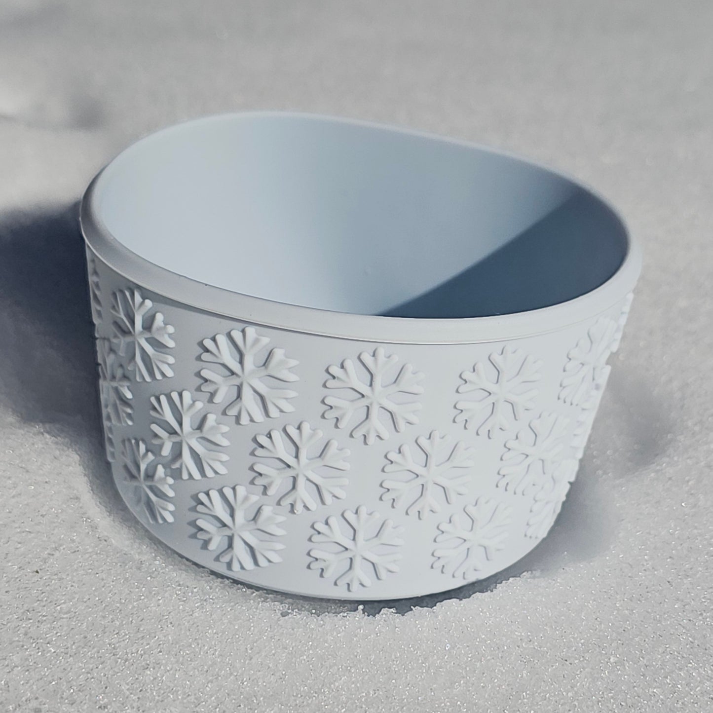 Powder Blue Snowflake Textured Tumbler Silicone Boot