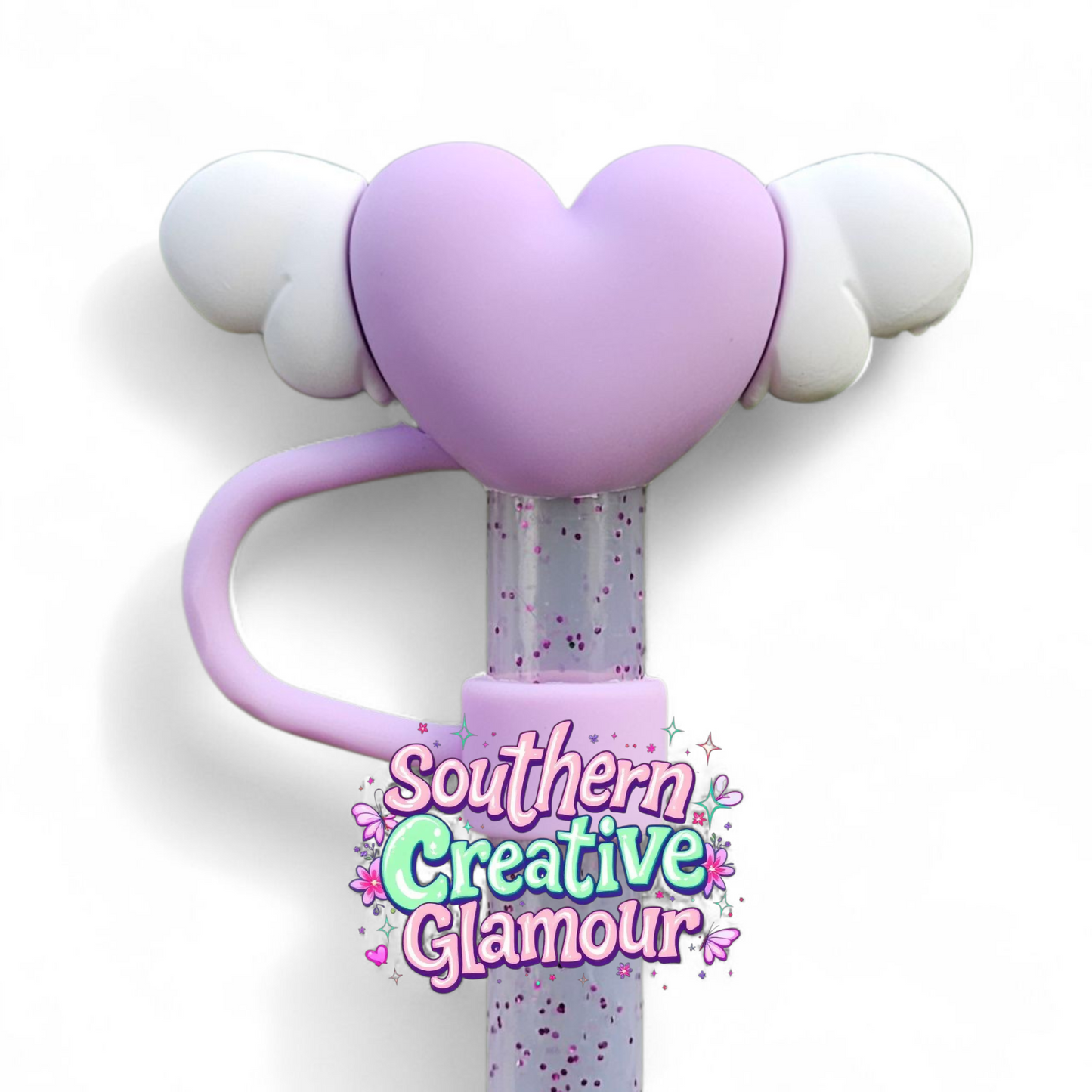 Love Wings 3D 10mm Straw Toppers