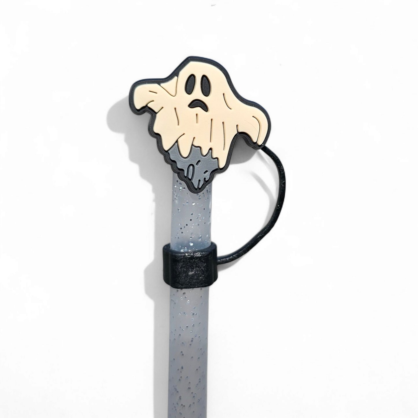 Neutral Halloween Silicone 10mm Straw Toppers