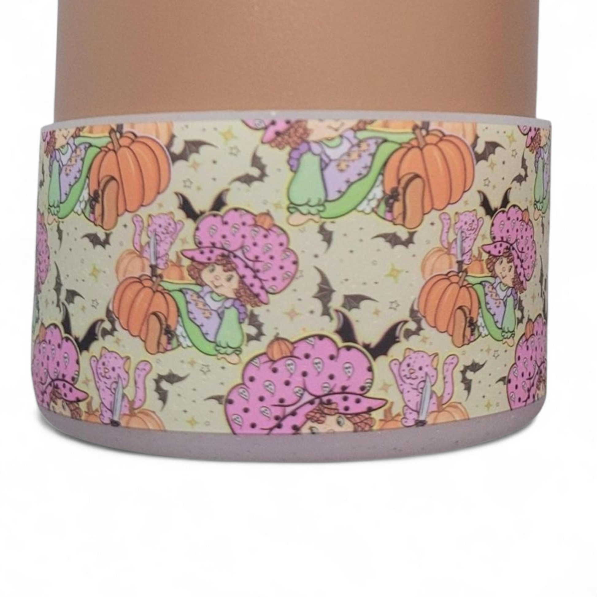 Vintage Halloween Strawberry Shortcake Silicone Tumbler Boot 