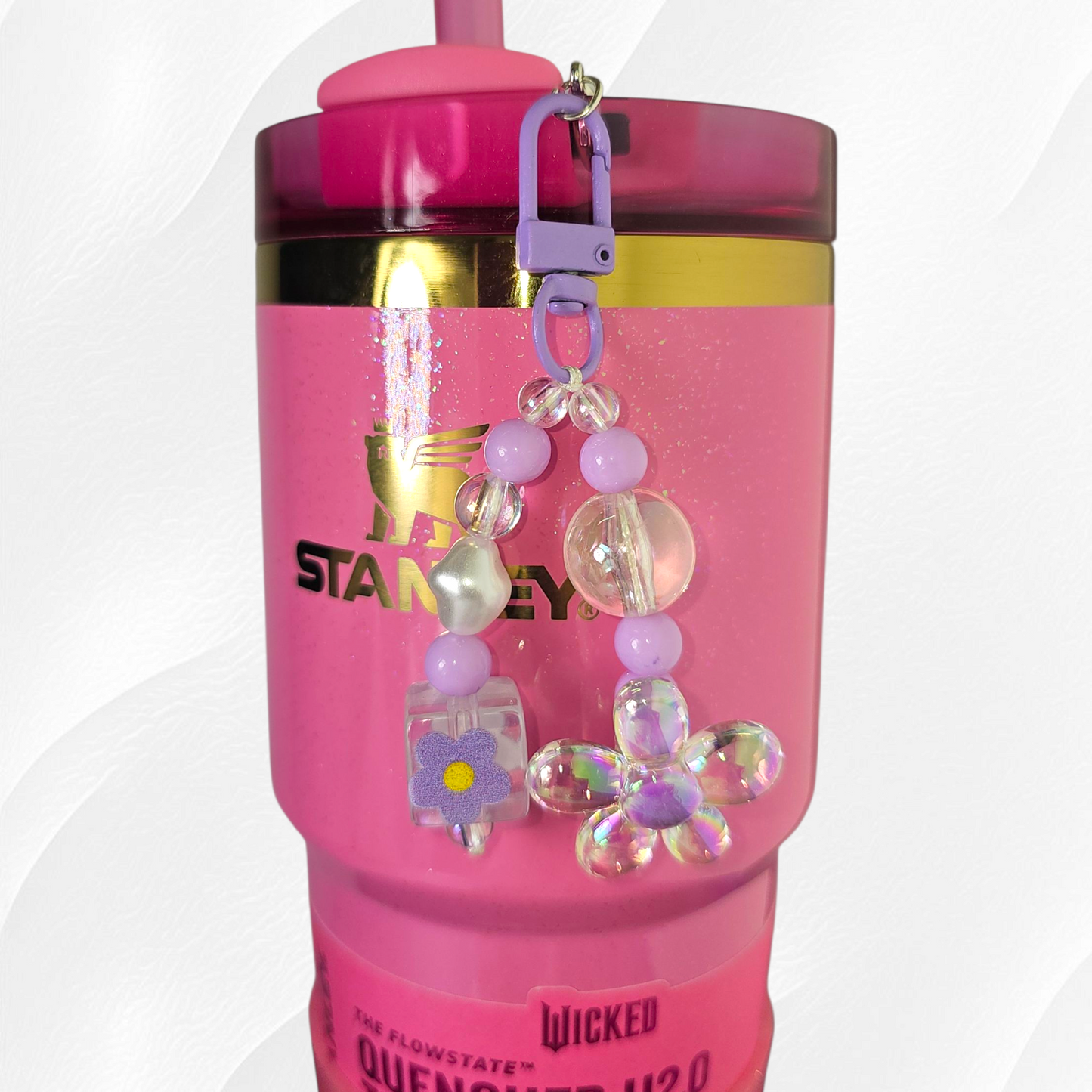 Daisy Beaded Tumbler Charms