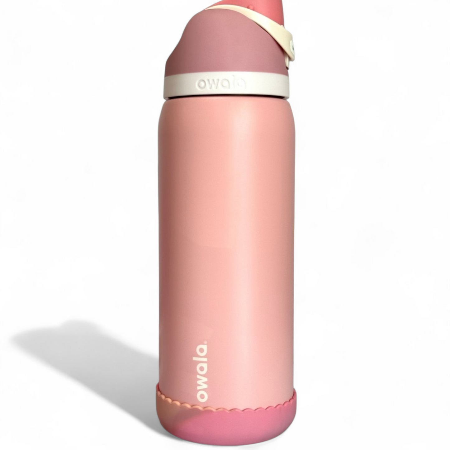 Rosy Dreams 3.25” Scalloped Shorty Tumbler Boot on 32oz Owala Free Sip 
