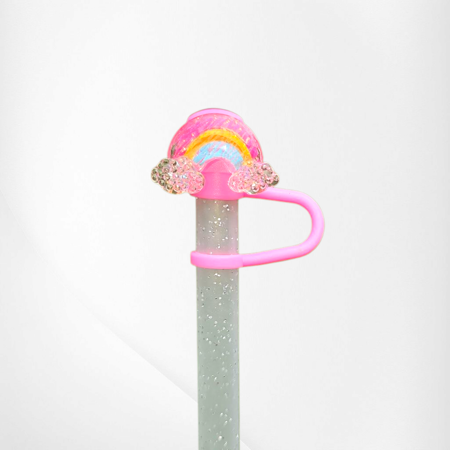 Bling Rainbow Silicone Straw Topper