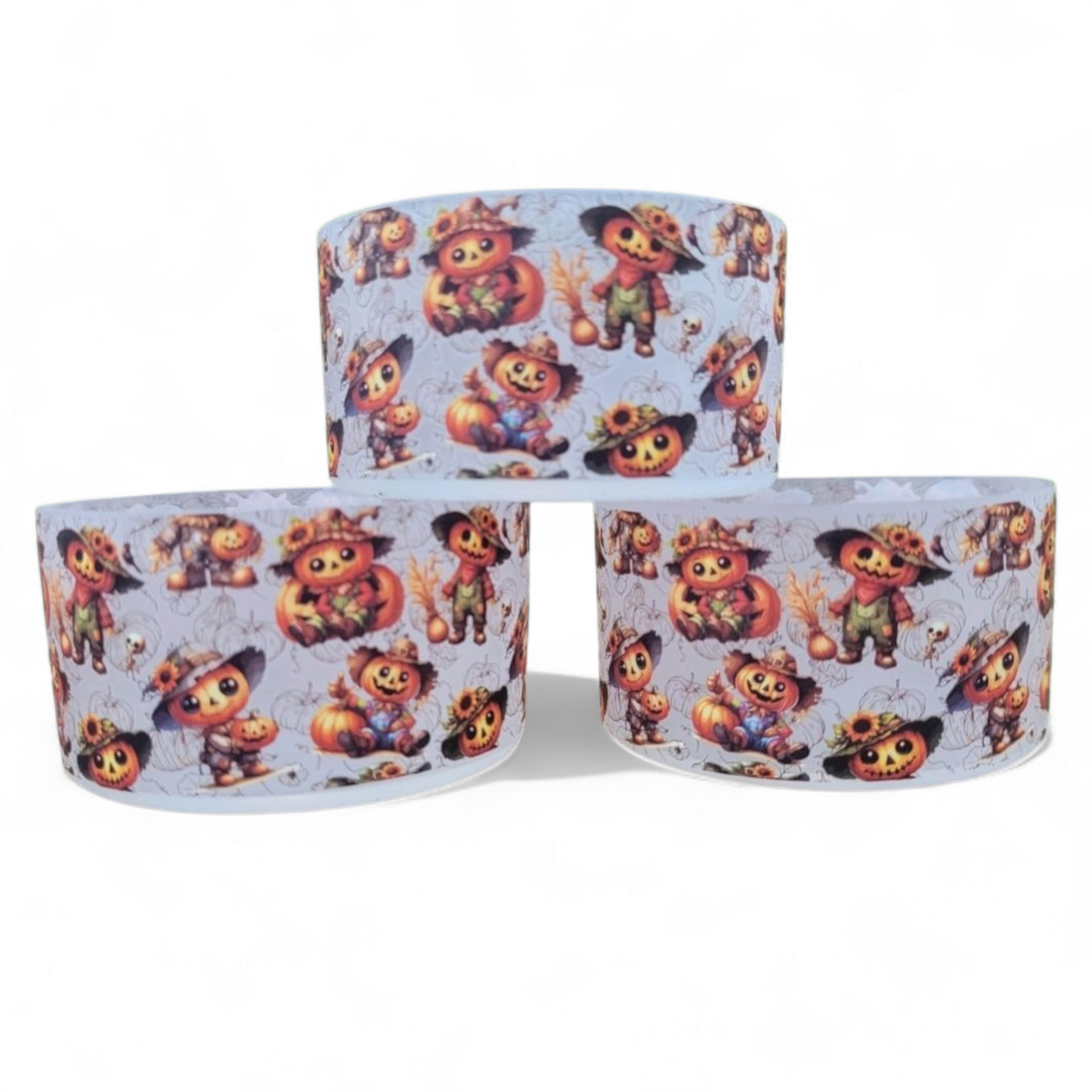 Cute Pumpkin Scarecrows Silicone Tumbler Boot 