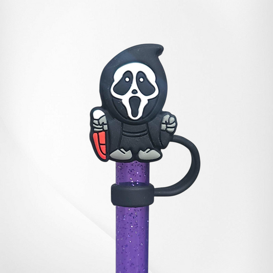 Halloween 3D Silicone Straw Toppers