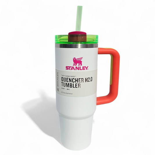 Stanley 30oz Quencher Tumbler - White Neon