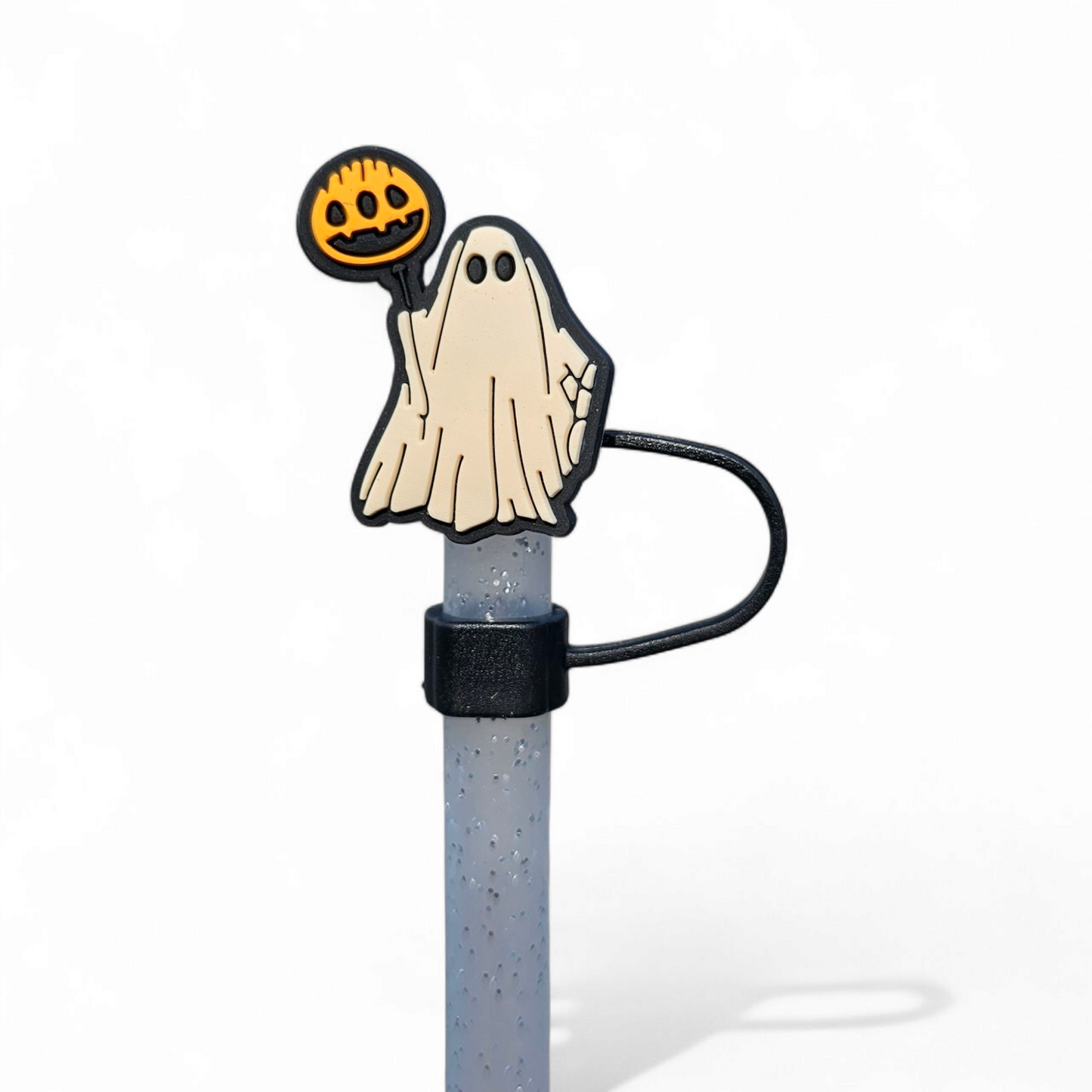 Neutral Halloween Silicone 10mm Straw Toppers