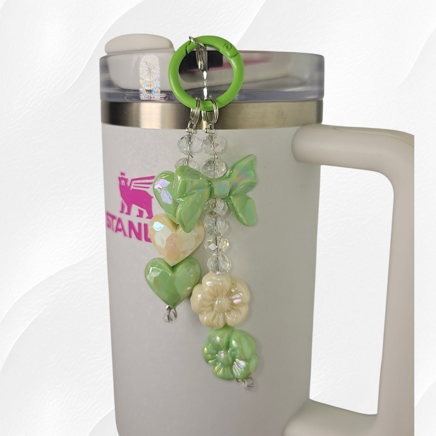 Spring Daisy & Bow Tumbler Straw Charms