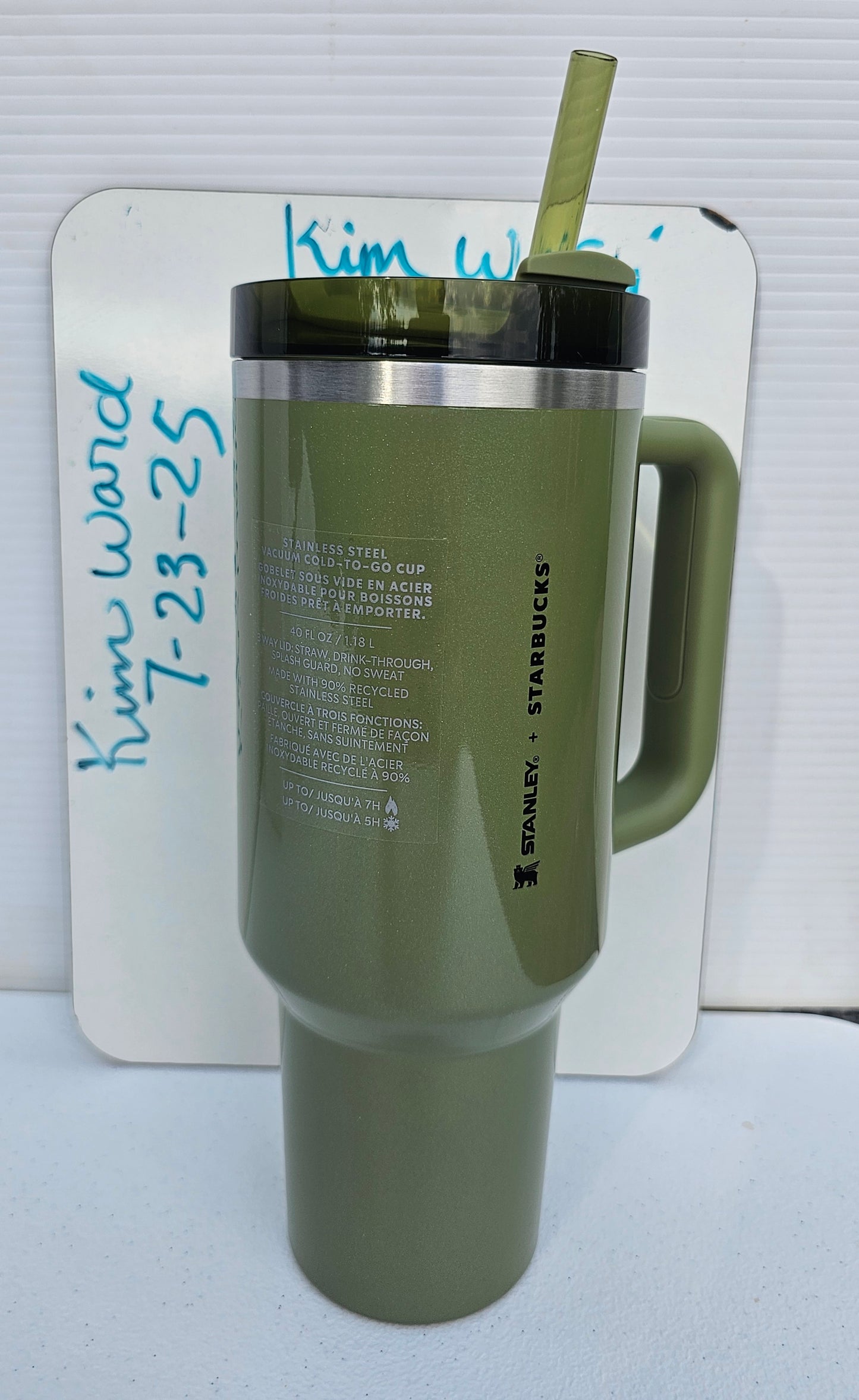 Starbucks Stanley 40oz Tumbler | Olive Green Pearl