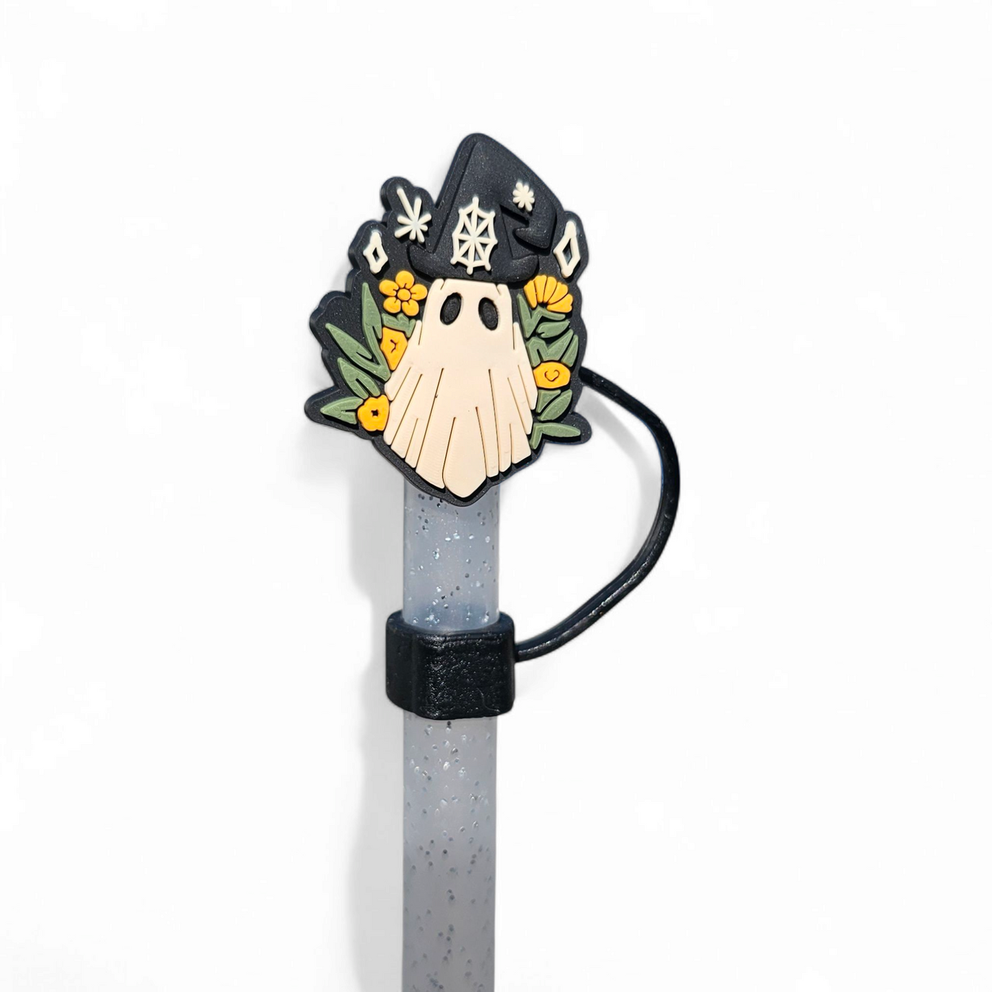 Neutral Halloween Silicone 10mm Straw Toppers