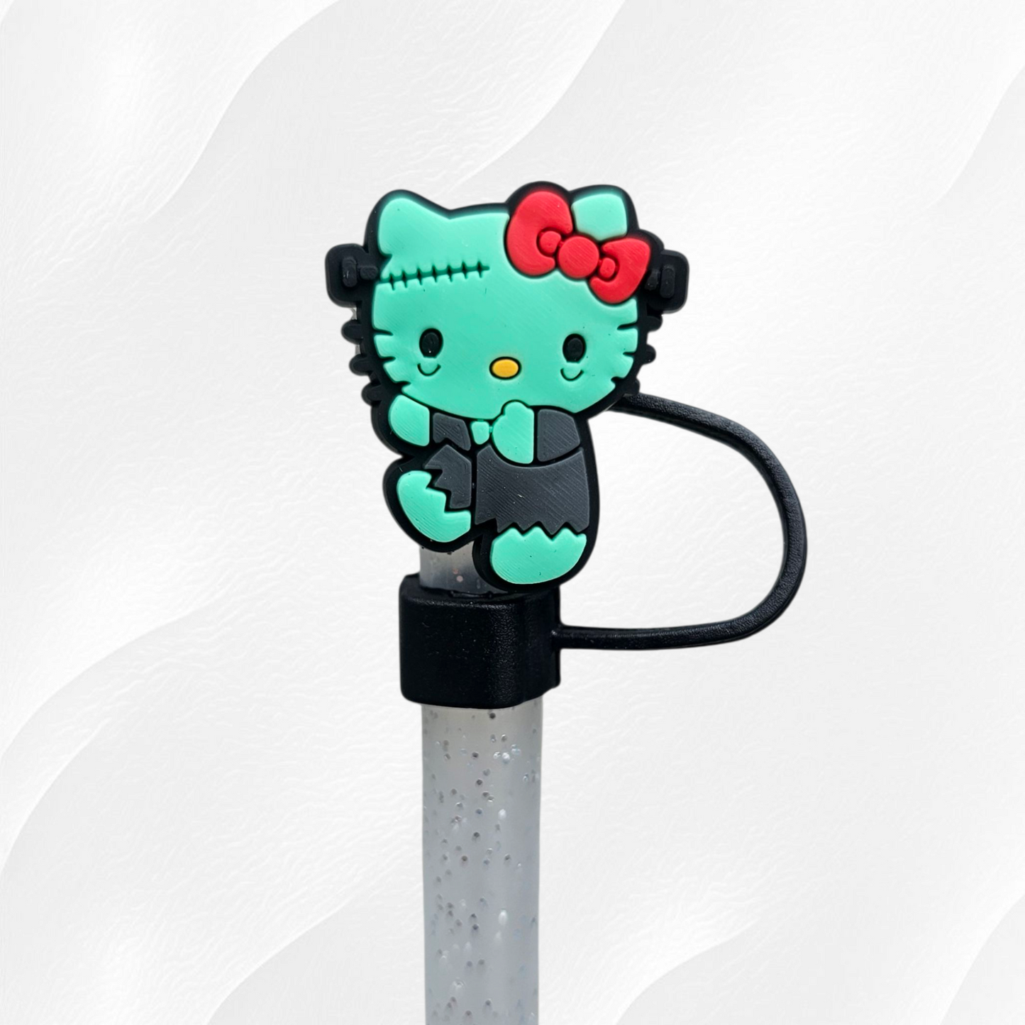 Halloween Hello Kitty 10mm Silicone Straw Toppers
