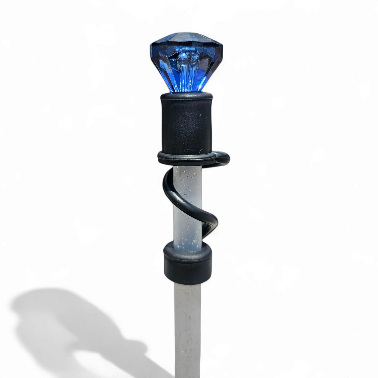 Blue Diamond  | Black Silicone 10mm Straw Topper Base 