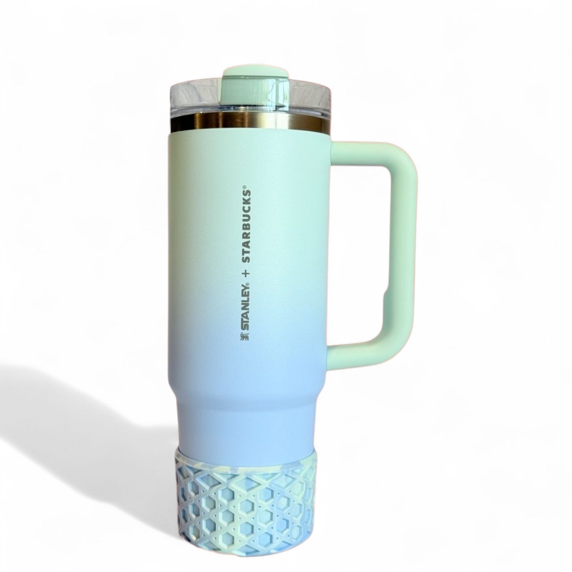 Mist Green and light blue Seabreeze WAFFLE Tumbler Boot -fits 20-40oz