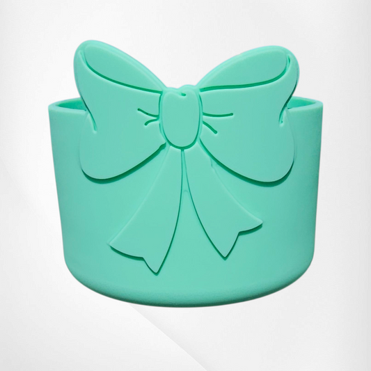 Mint Green 3D Silicone Princess Bow Tumbler Boot 