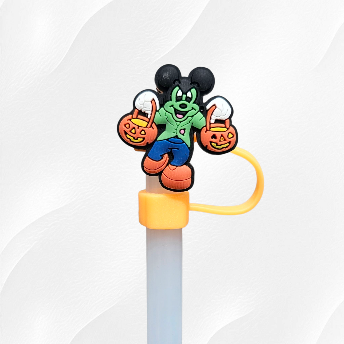 Mouse Halloween 10mm Silicone Straw Toppers